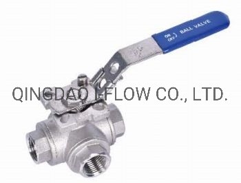 3-Way Ball Valve L/T Port 1000psi/Pn63 Threaded Wcb/CF8/CF8m/CF3m ANSI B2.1/ BS21/ISO7/1 with Mounting Pad